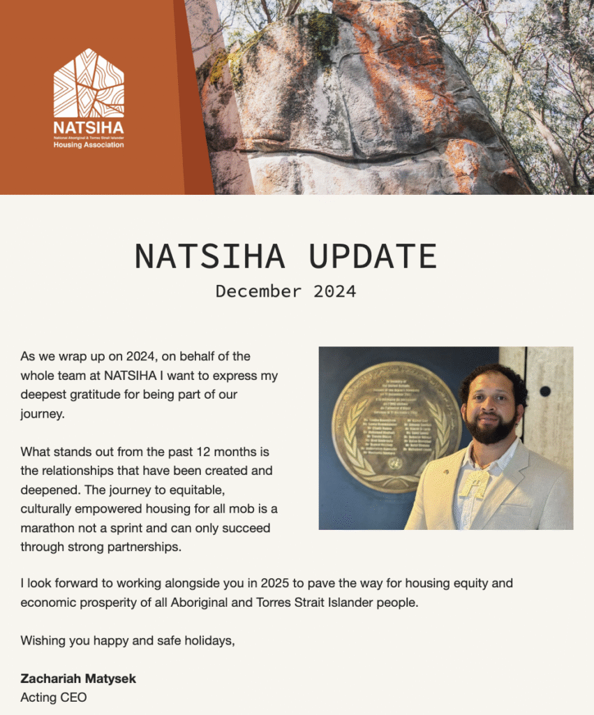 NATSIHA December 2024 Update